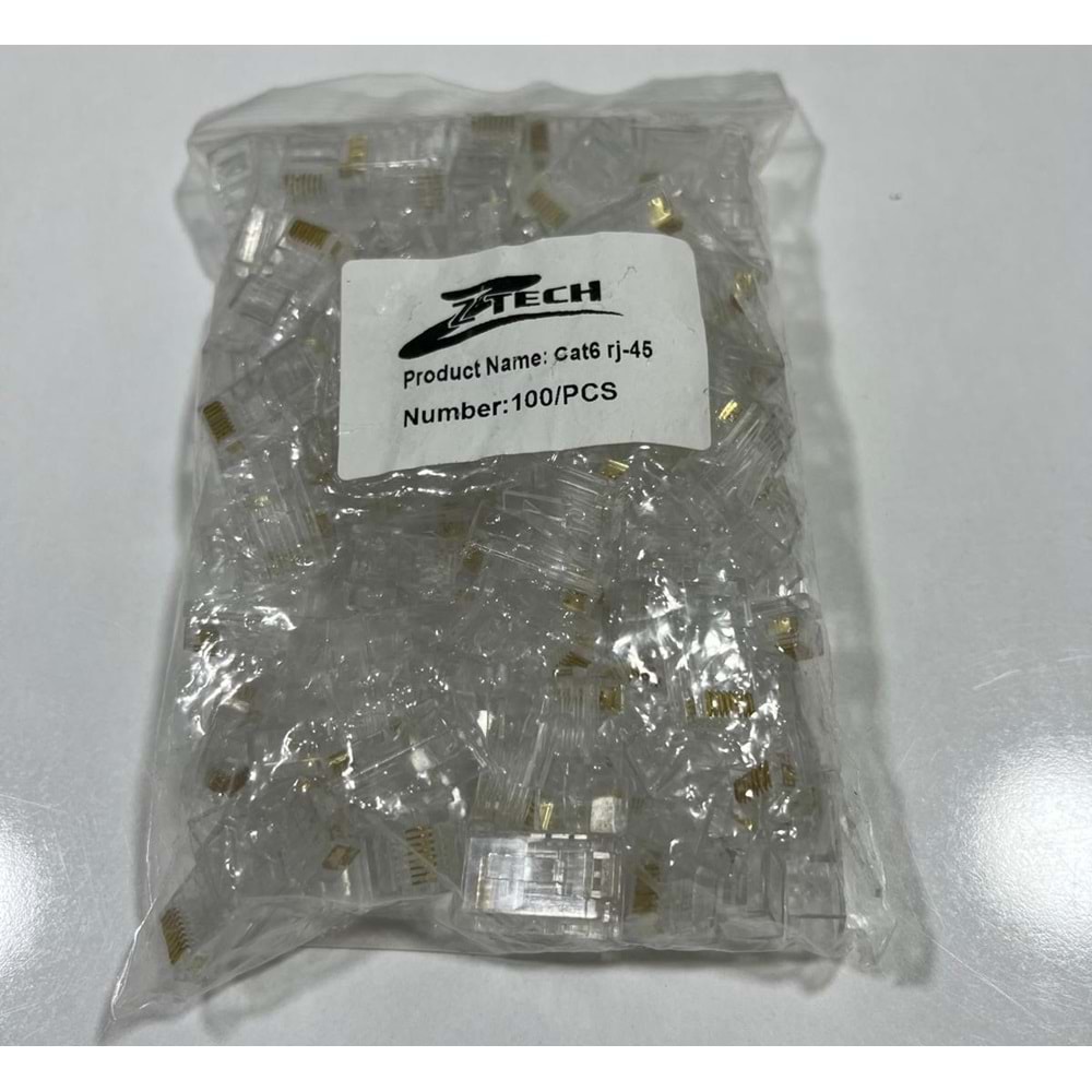 RJ-45 CAT6 KONNEKTÖR 100 LÜ PAKET