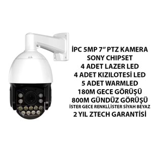 ZR-2077 IP 9 inch 52X ZOOM 3 light source PTZ 5MP IP CAMERA (SPEED DOME)