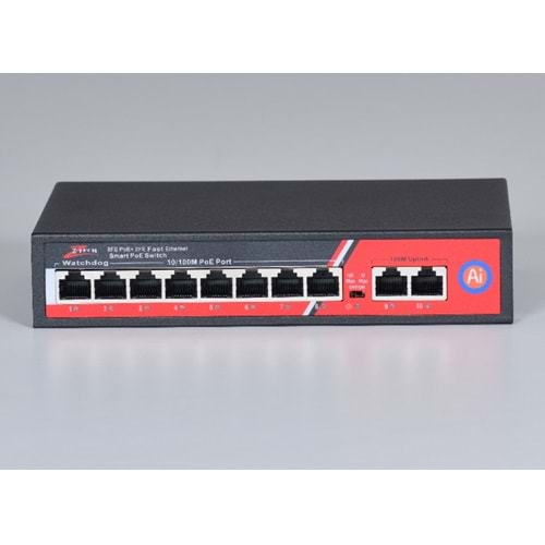 ZTECH ZR-1008G 8+2 POE SWİTCH 125w (KOLİ ADET SAYISI 28)